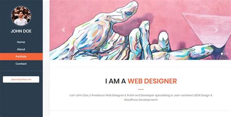 Free Single Page Scrolling HTML5 Portfolio Template
