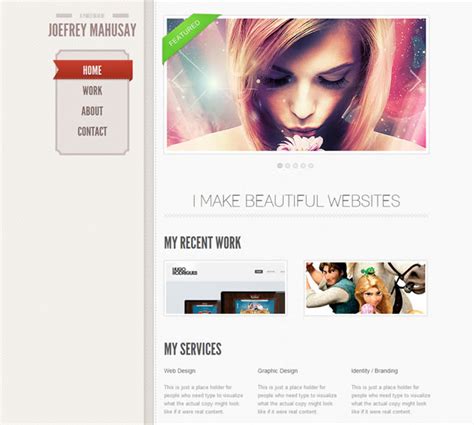 Free SinglePage Scrolling HTML5 Portfolio Template + PSDs
