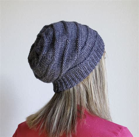 Free Slouch Beanie Knitting Pattern