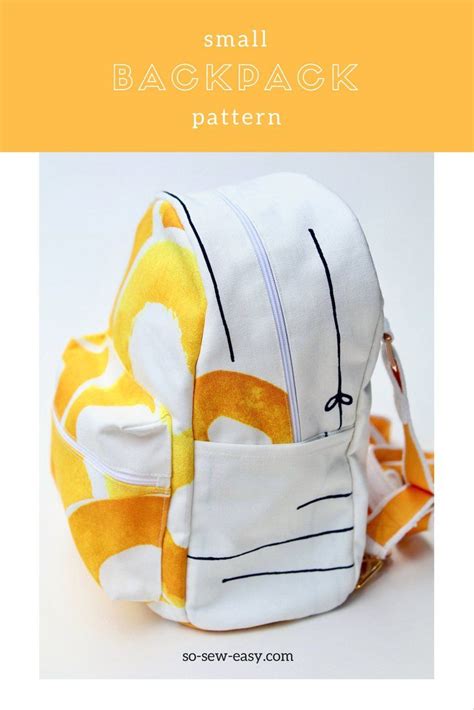 Free Small Backpack Sewing Pattern TPONBU