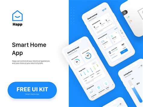 Free Smart Home App Ui Ux Kit Xd Template Xd File