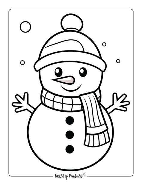 Free Snowman Coloring Pages