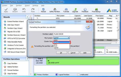 Free Software to Format exFAT to FAT32 in Windows 7