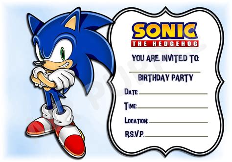 Free Sonic Invitation Template