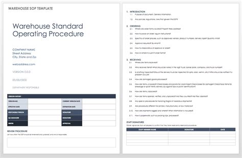 Free Sop For Tire Warehouse Loading Process Template