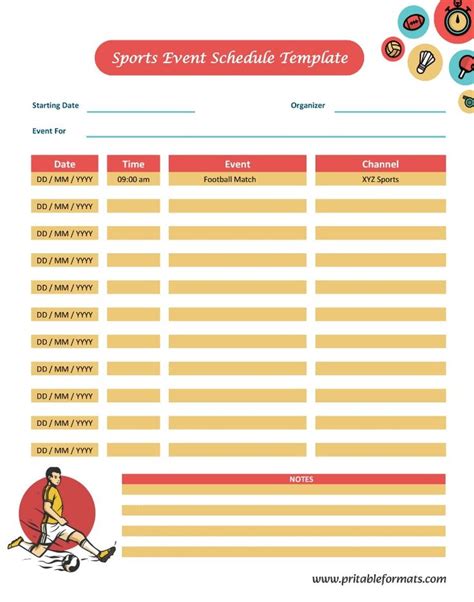 Free Sports Program Template PRINTABLE TEMPLATES