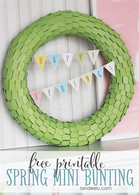 Free Spring Decorations Spring Mini Bunting Landeelu Com