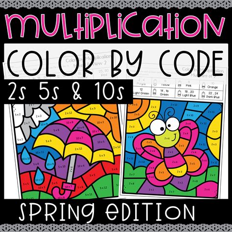 Free Spring Multiplication Color By Number Multiplication Color Worksheets Teacher Giveaway