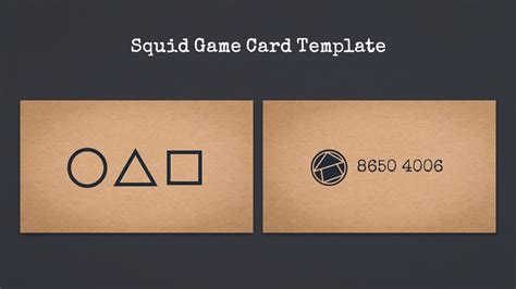 Free Squid Game Card Template PowerPoint & Google Slides
