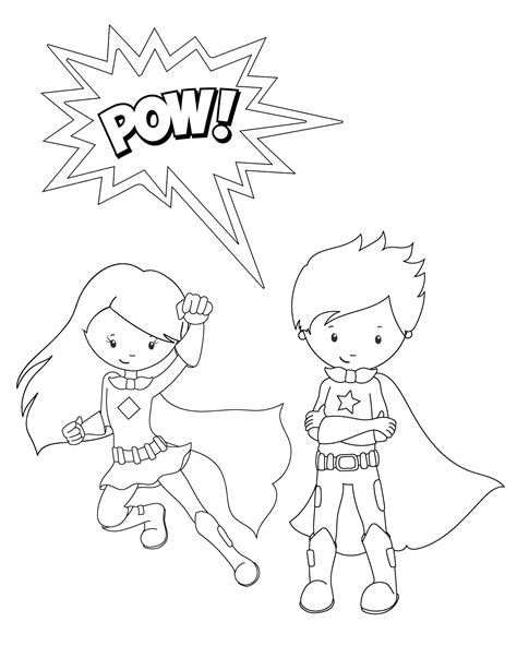 Free Superhero Printable Coloring Pages