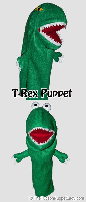 Free T-Rex Felt Hand Puppet Pattern - The Tucson Puppet Lady