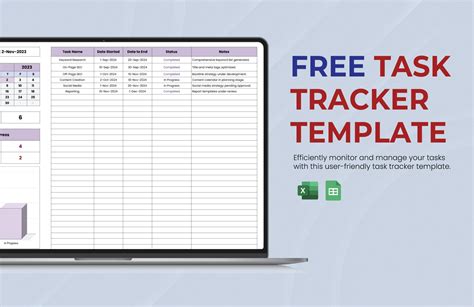 Free Task Tracker Template Google Sheets, Excel