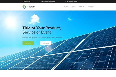 Free Template Solar Power Website Template Templateyes