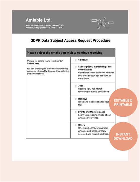 Free Template Write A Gdpr Data Subject Access Request Procedure