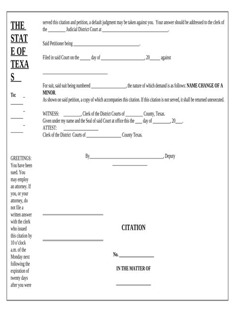 Free Texas Name Change Forms How to Change Your Name in TX PDF eForms