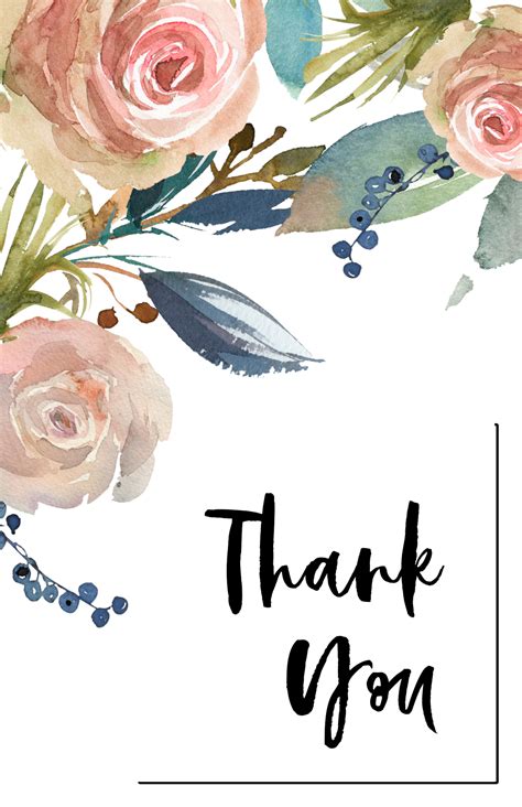Free Thank You Printable Cards