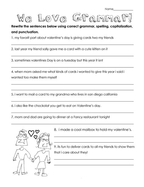 Free Third Grade Grammar Worksheets