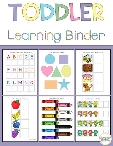 Free Toddler Learning Binder Teaching A Love of Learning