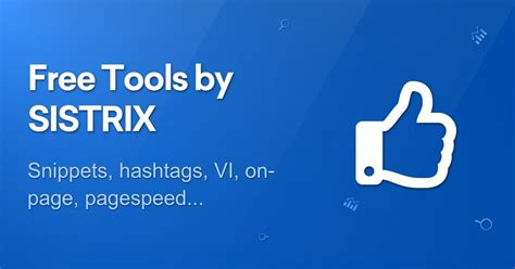 Free Tools SISTRIX