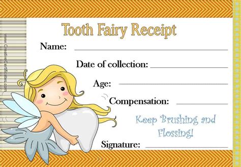 Free Tooth Fairy Certificate Printable