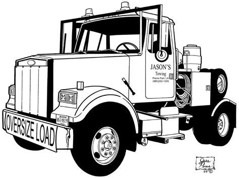 Free Tow Truck Coloring Pages Realistic Coloring Pages