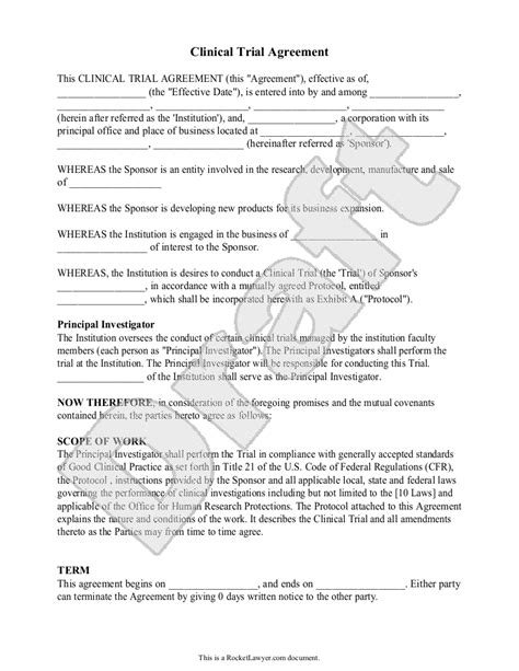 Free Trial Agreement Template