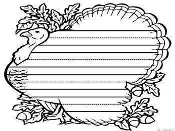 Free Turkey Writing Paper For Thanksgiving Three Grids And Ideas