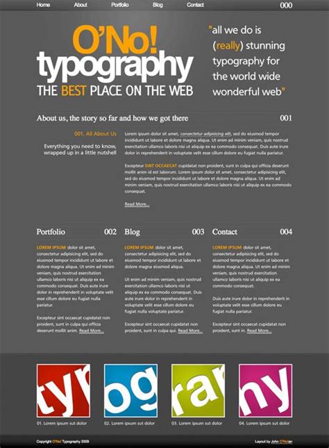 Free Typographic Xhtml Css Layouts For Your Designs Smashing Magazine