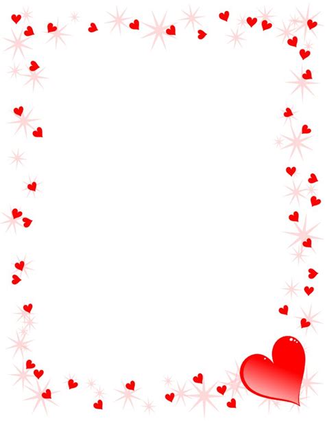 Free Valentine Borders Printable Printable World Holiday