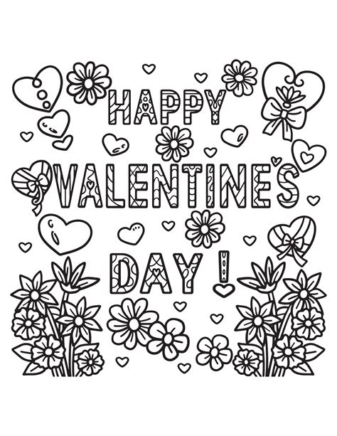 Free Valentines Coloring Shee