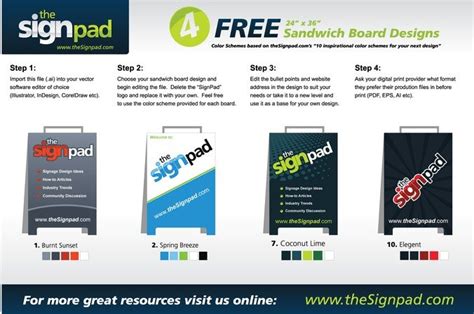 Free Vector 4 free vector sandwich board designs