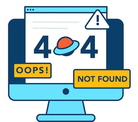 Free Vector 404 error design with monitor