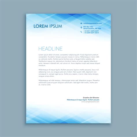 Free Vector Abstract Business Letterhead Template