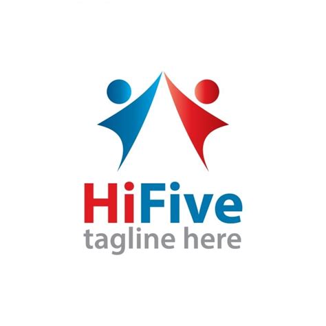 Free Vector Abstract hifive logo with tagline