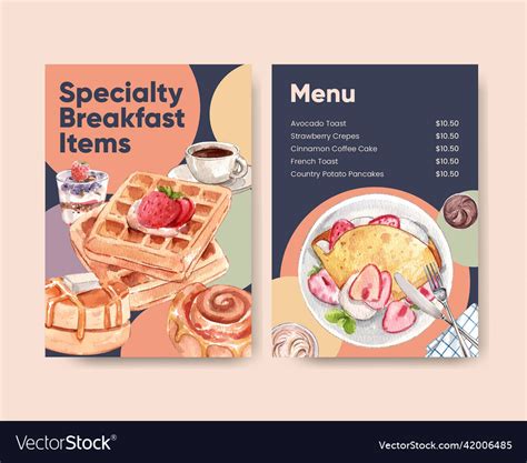 Free Vector Breakfast Menu Template