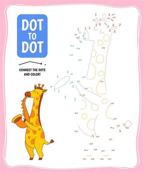 Free Vector Dot to dot worksheet template