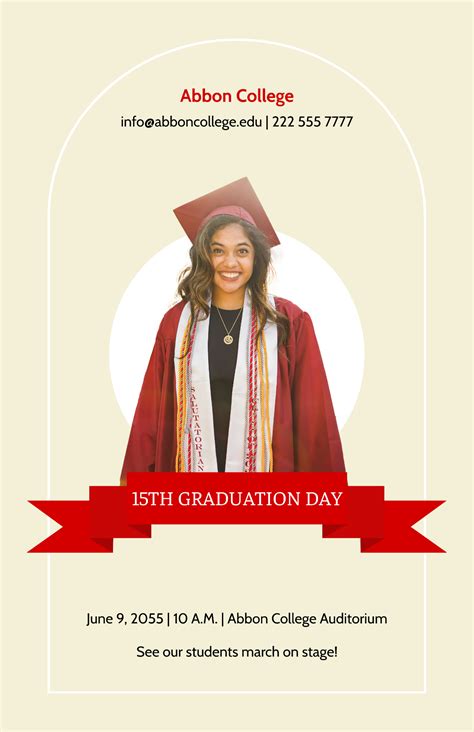 Free Vector Graduation Poster Template