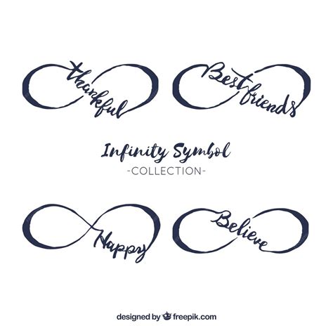 Free Vector Infinity symbol collection with word