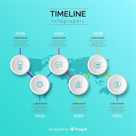 Free Vector Infographic timeline template flat design
