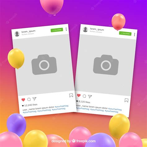 Free Vector Instagram colorful frame