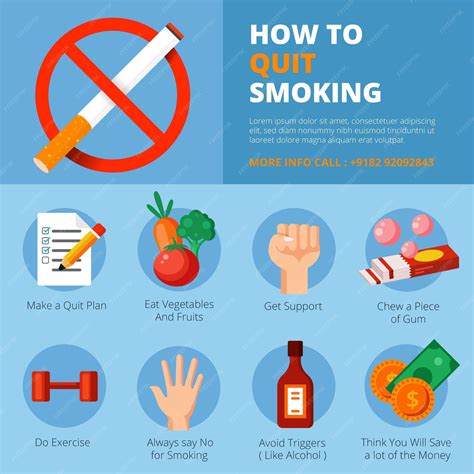 Free Vector Quit smoking infographic template