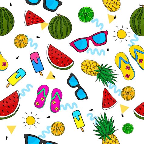 Free Vector Summer pattern background