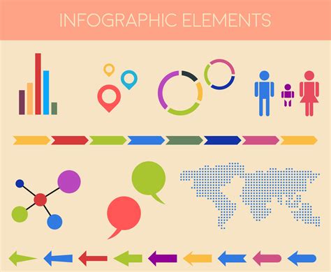 Free Vector Template with infographic elements