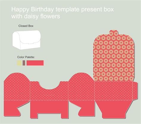 Free Vector Template with present box shape