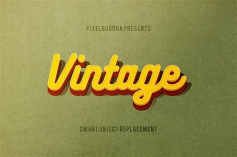 Free Vintage Text Effect PSD Mockuptree
