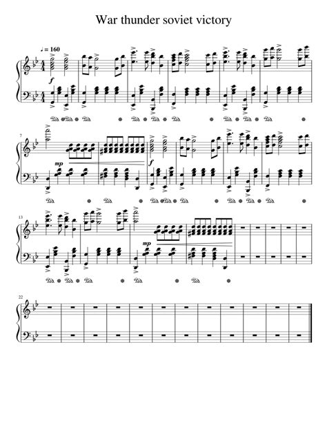 Free War Thunder Soundtrack sheet music - Musescore.com