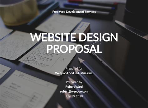 Free Web Design Proposal Template Download Tuttle Mentir