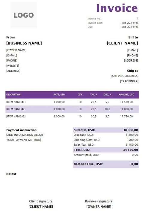 Free Web Developer Invoice Template PDF WORD EXCEL