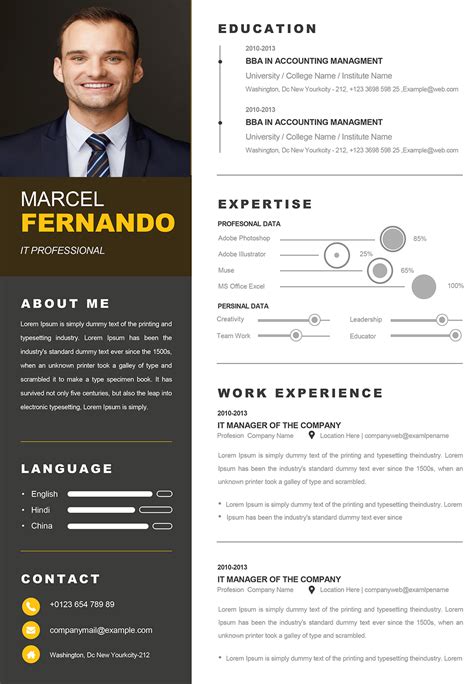 Free Web Developer resume template 3