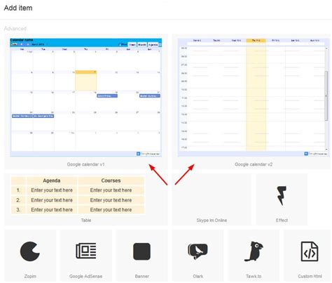 Free Website Builder Knowledgebase How to add a Calendar to your webis